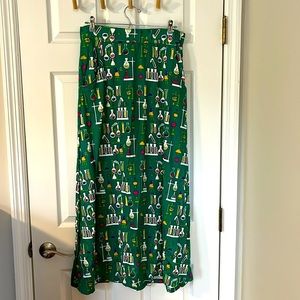 Svaha brand Chemistry Lab Maxi Skirt Green NWT